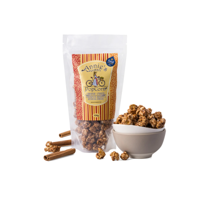 Pop Corn with Caramel & Cinnamon Coating Annie's Gourmet 100gr