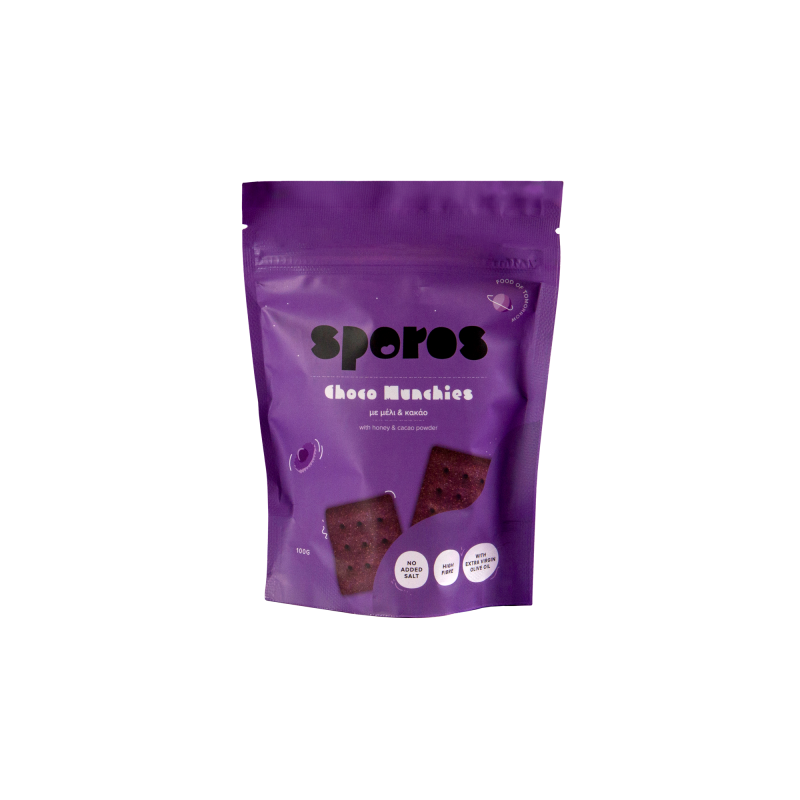 Organic Baby Chocolate Crackers with Cocoa & Honey +12 months Sporos 100gr