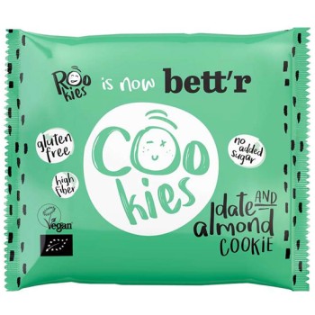Rookies Soft Biscuit With Dates And Almonds Roo Bar 40gr