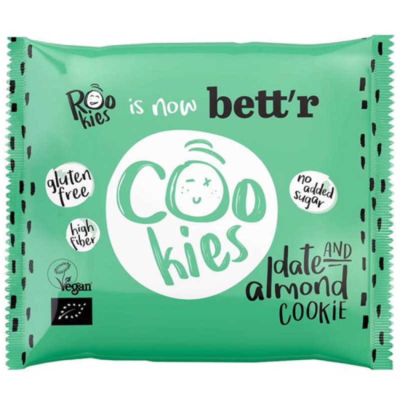 Rookies Soft Biscuit With Dates And Almonds Roo Bar 40gr