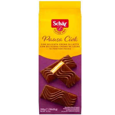 Cake with Cocoa and Milk Cream Filling Pausa Ciok Gluten Free Schar 350gr