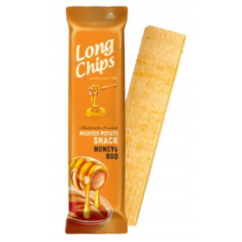 Honey-BBQ Flavored Chips Long Chips 75gr