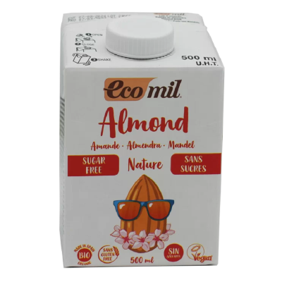Organic Almond Milk Drink Without Sugar EcoMil 500ml