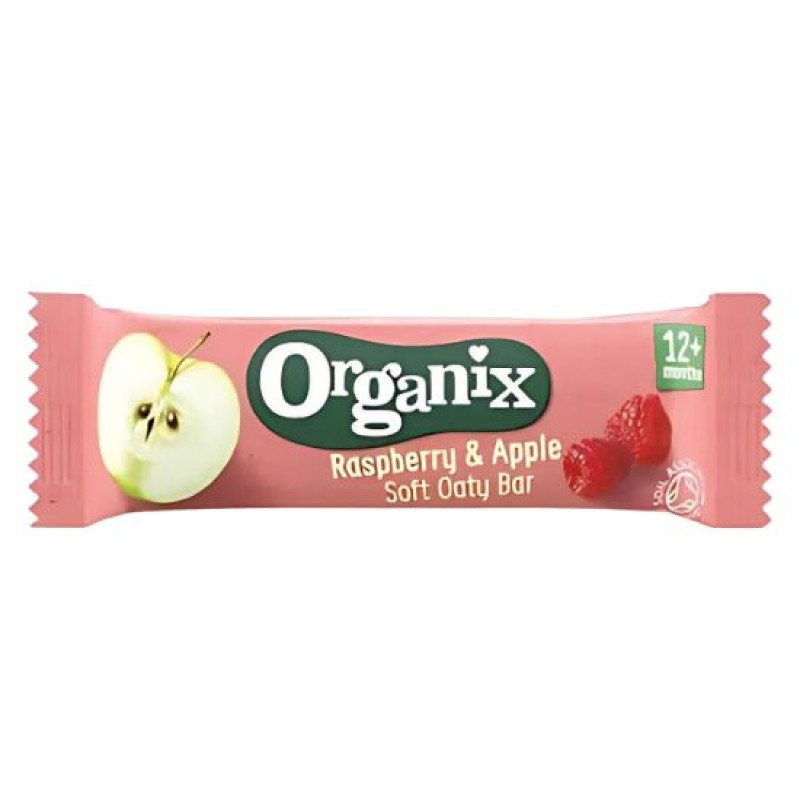 Baby Individual Oatmeal Bar with Raspberry and Apple +12 months Organix 23gr