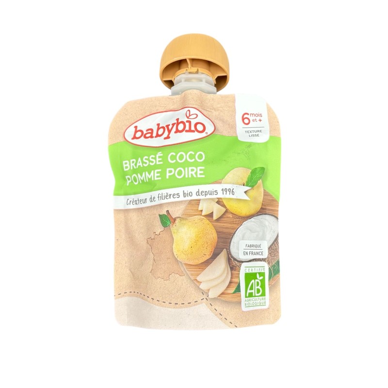 Organic Baby Puree Apple/Pear/Coconut Babybio 85gr +6 months