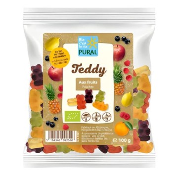 Organic Teddy Fruit Jellies Gluten Free Pural 100gr