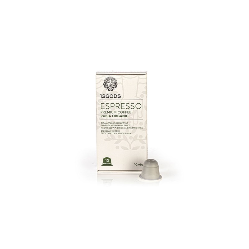 Organic Espresso Rubia in Capsules (10pcs) 12Gods 60gr
