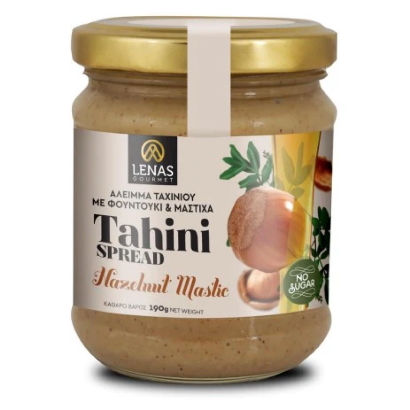 Tahini with Hazelnut & Mastic Oil Without Sugar Lenas Gourmet 190gr