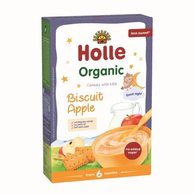 Organic Baby Cereal Cream with Biscuit & Apple 6+ months Holle 250gr