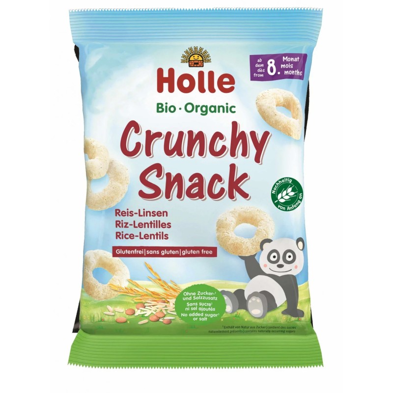 Organic Children's Snack with Rice & Lentils Gluten Free 8+ months Holle 25gr