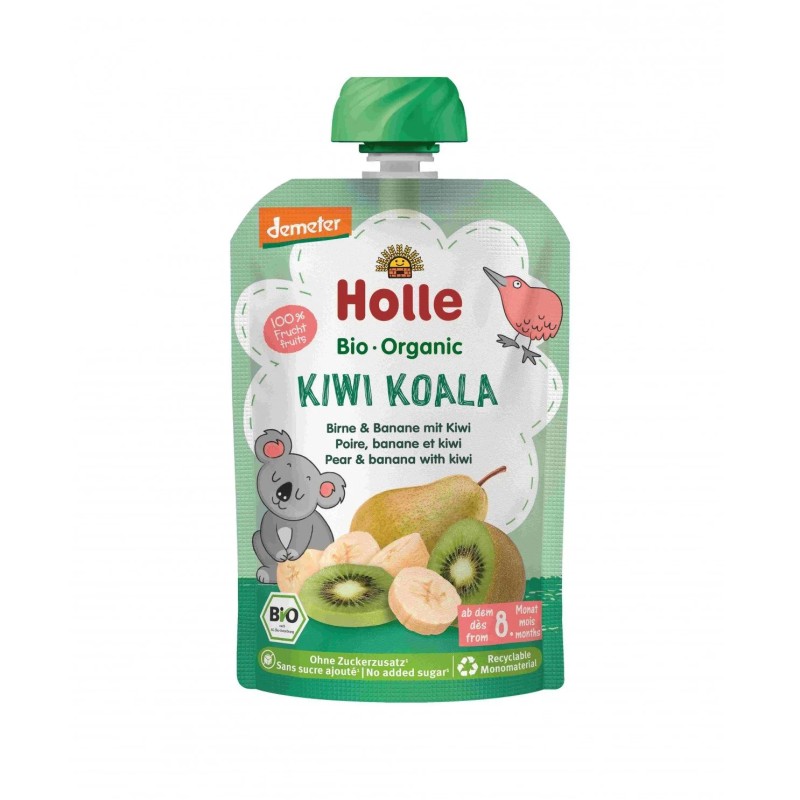 Organic Baby Fruit Puree with Pear, Banana & Kiwi 8+ months Holle 100gr