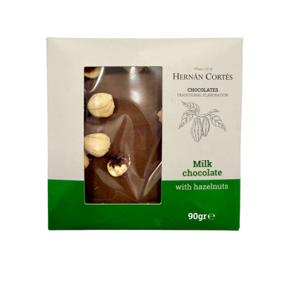 Milk Chocolate with Hazelnut Handmade Hernan Cortes 90gr