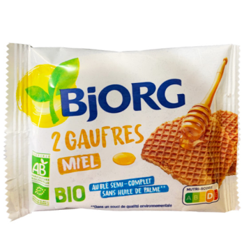 Organic Individual Honey Waffles Bjorg 58gr