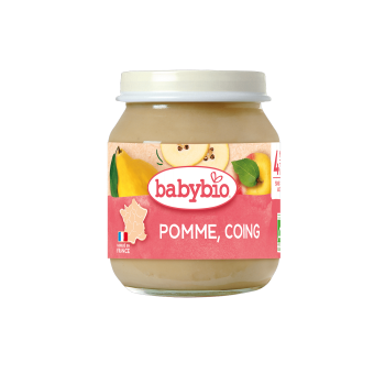 Organic Baby Fruit Cream with Quince & Apple +4 months Babybio 130gr