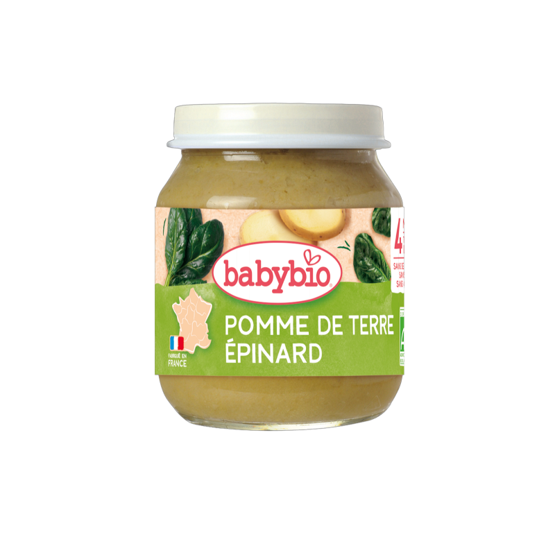 Organic Baby Vegetable Meal with Potato & Spinach +4 months Babybio 130gr