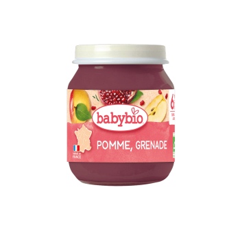 Organic Fruit Cream with Apple & Pomegranate 6+ months Babybio 130gr