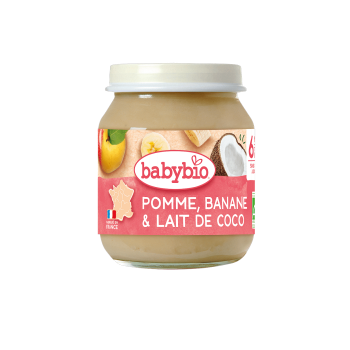Organic Fruit Cream with Apple, Banana & Coconut Milk 6+ months Babybio 130gr