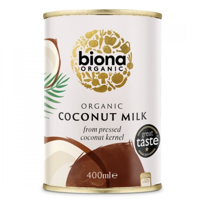 Organic Vegan Coconut Milk Without Sugar Biona 400gr