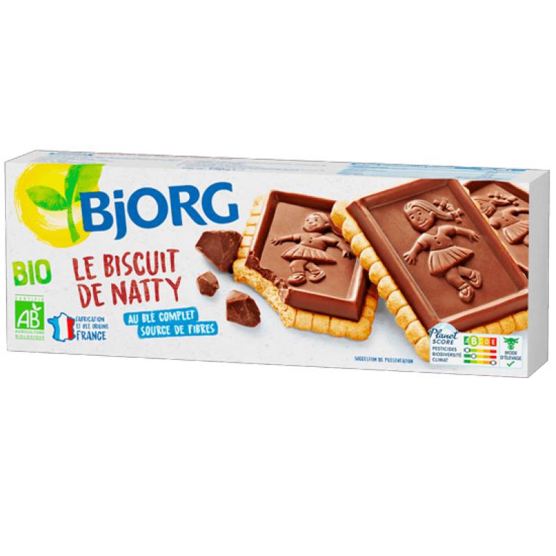 Organic Cookies With Dark Chocolate Coating Bjorg 150gr