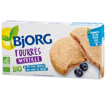 Organic Wholemeal Cookies With Blueberry Bjorg 175gr