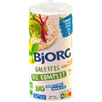 Organic Whole Grain Rice Wafers Lightly Salted Bjorg 100gr