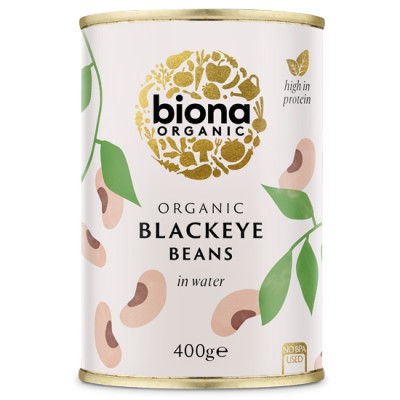 Organic Vegan Black-Eyed Beans Without Sugar Biona 400gr