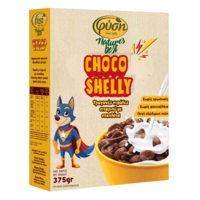 Crispy Wheat Flakes with Chocolate Choco Shelly Fisi 375gr