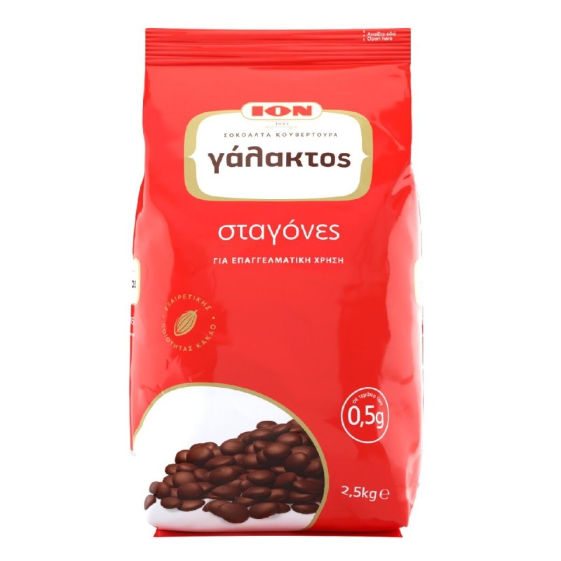 Milk Chocolate Couverture 1037 37% Cocoa in Drops ION 2.5kg