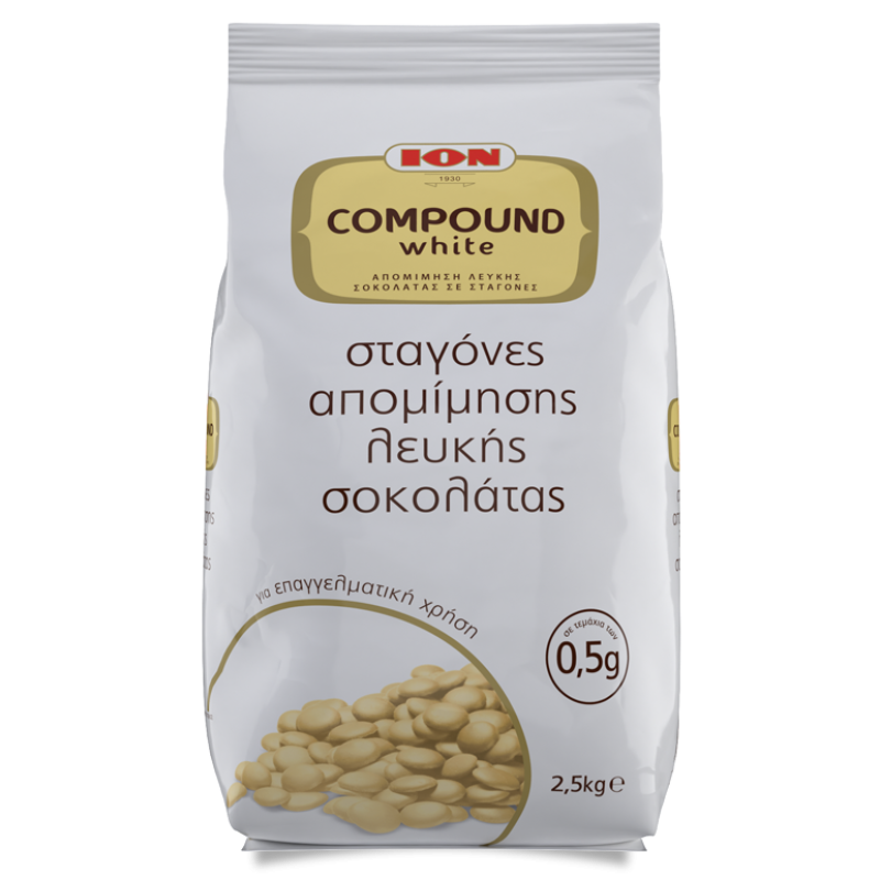 Compound White Chocolate Drops ION 2.5kg