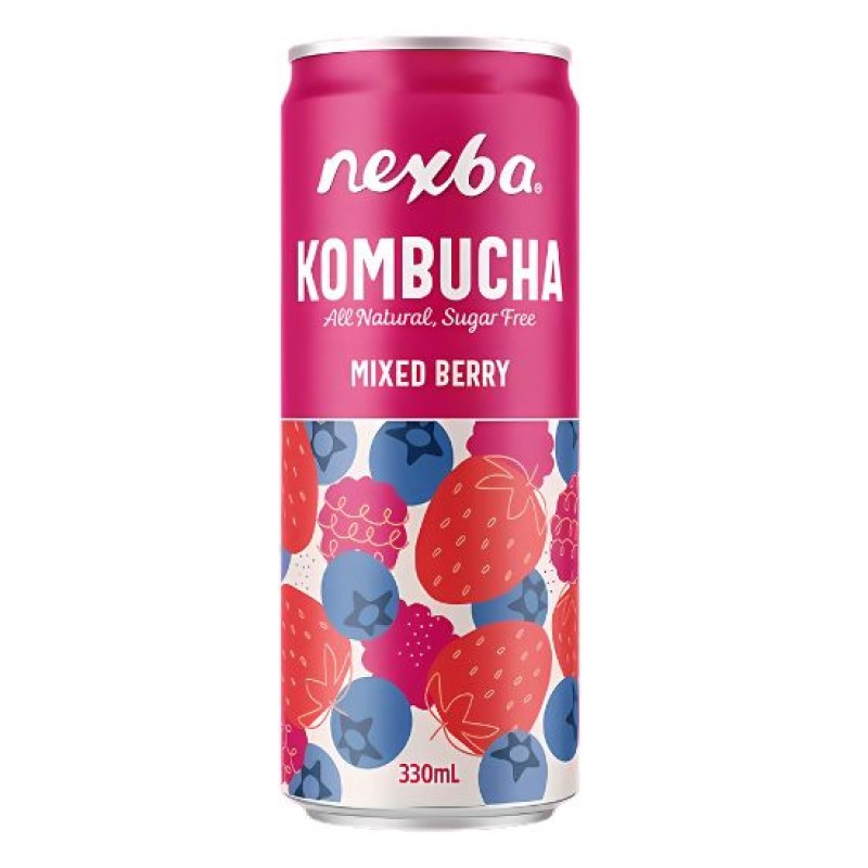 Kombucha Mixed Berry Sugar Free Nexba 330ml