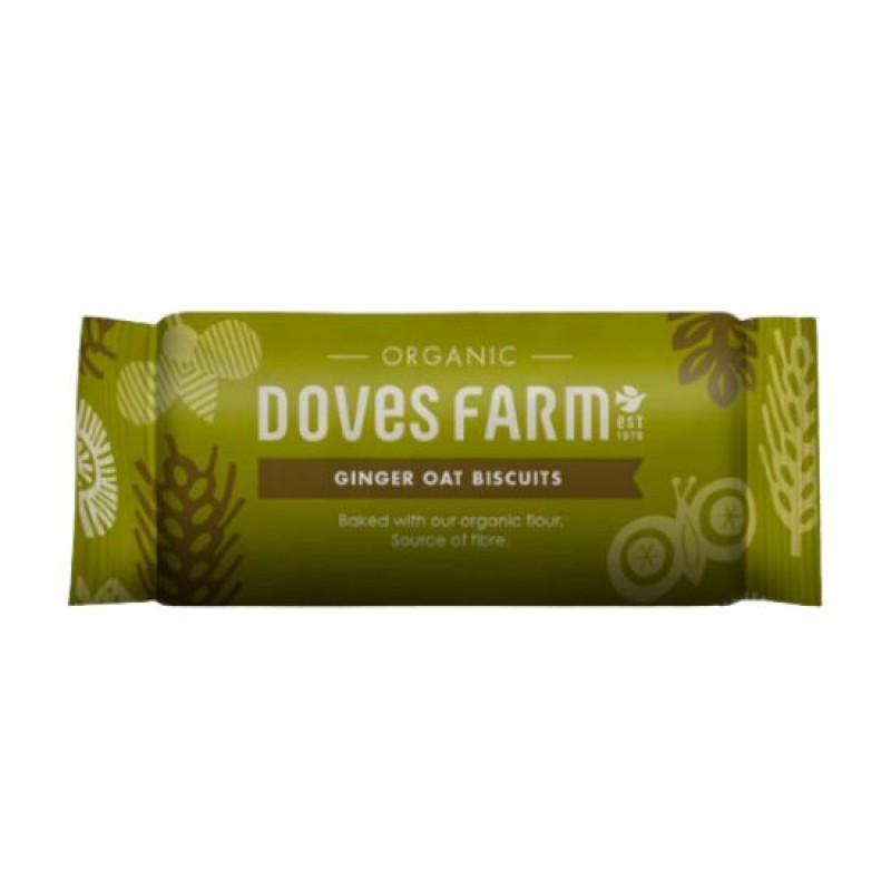 Vegan Organic Oatmeal Cookies with Ginger Doves Farm 200gr