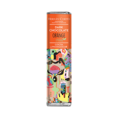 Hernan Cortes Dark Chocolate Filled with Orange & Stevia 42gr