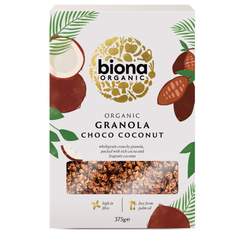 Organic Granola with Chocolate & Coconut Biona 375gr