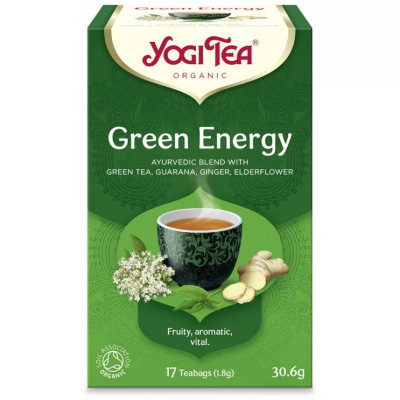 Organic Green Energy Yogi Tea 17 Sachets 30.6gr