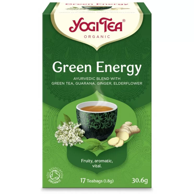Organic Green Energy Yogi Tea 17 Sachets 30.6gr