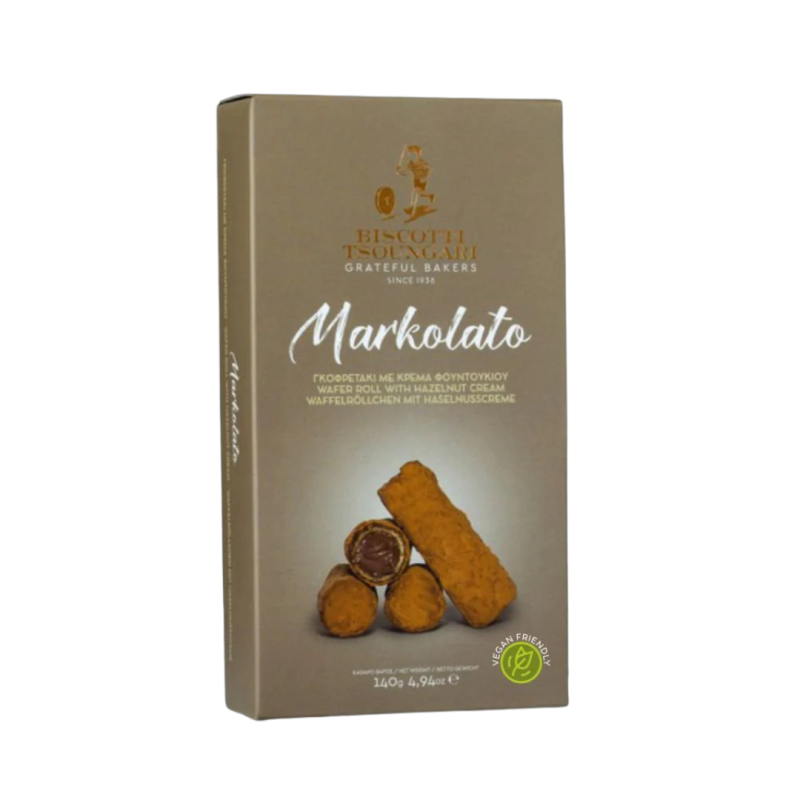 Wafers with Hazelnut Cream Markolato Biscotti Tsoungari 140gr