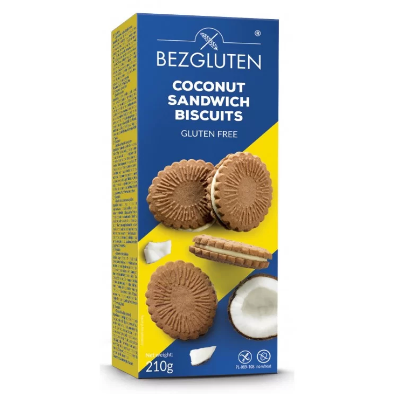 Gluten-Free Coconut Filled Cookies Bezgluten 210gr