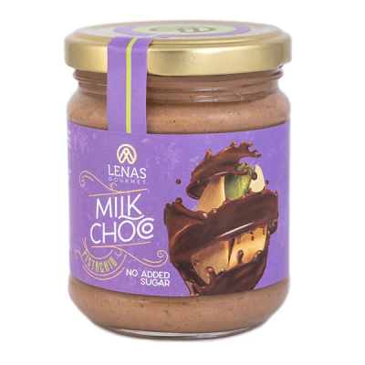 Lenas Gourmet Sugar-Free Milk Chocolate Spread with Pistachio 190gr