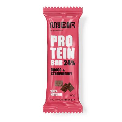 Protein Bar 24% with Strawberry & Chocolate Mybar 60gr