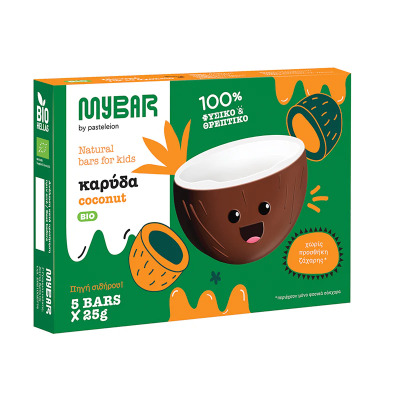 Organic Kids Bars with Coconut Mybar 125gr (5pcs)