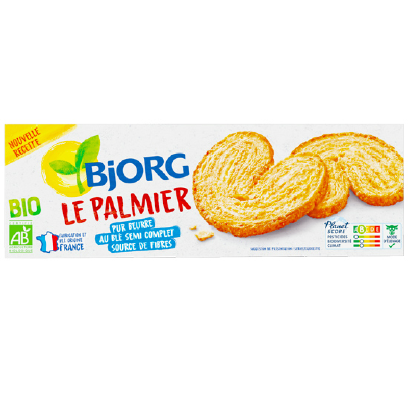 Organic Butter Cookies Le Palmier Bjorg 100gr