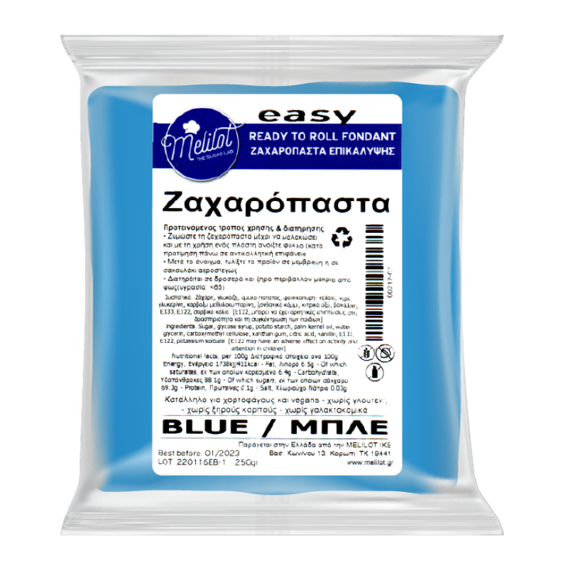 Sugar paste Blue 250gr. Melilot Easy