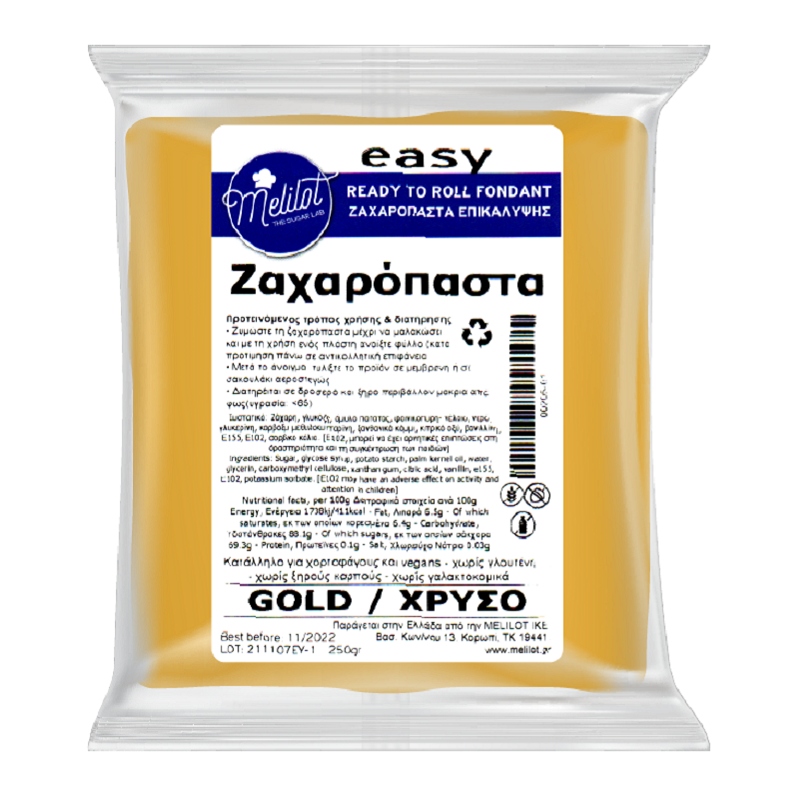 Sugar paste Gold 1kg Melilot Easy