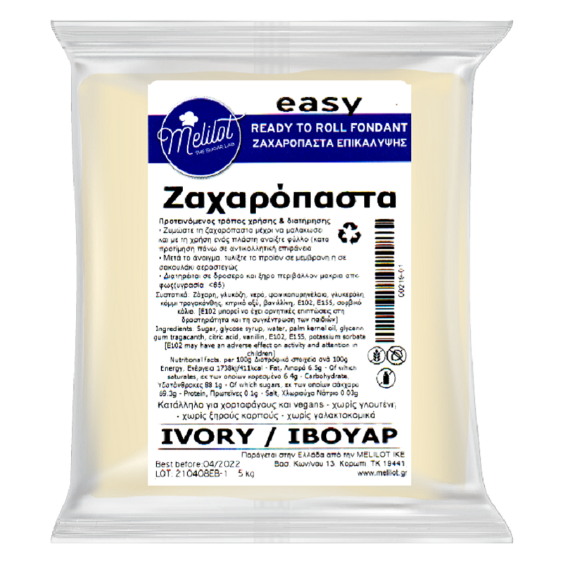 Ivory sugar paste 250gr. Melilot Easy