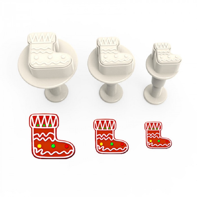 Set of 3 Plastic Sock Cutters With Piston Sweetbay 2-3-4cm