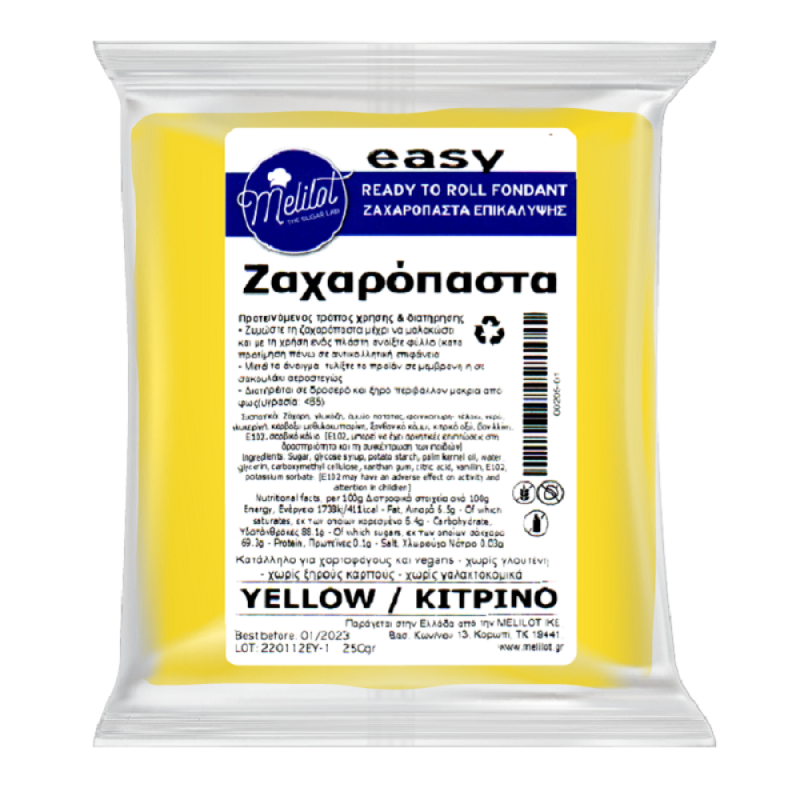 Sugar paste Yellow 1kg Melilot Easy
