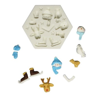 Silicone Mold Mini Christmas 0.5-4cm.