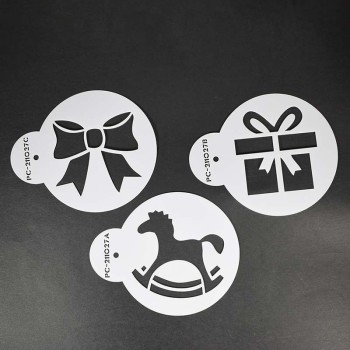 Set of 3 Christmas Stencils 7cm.