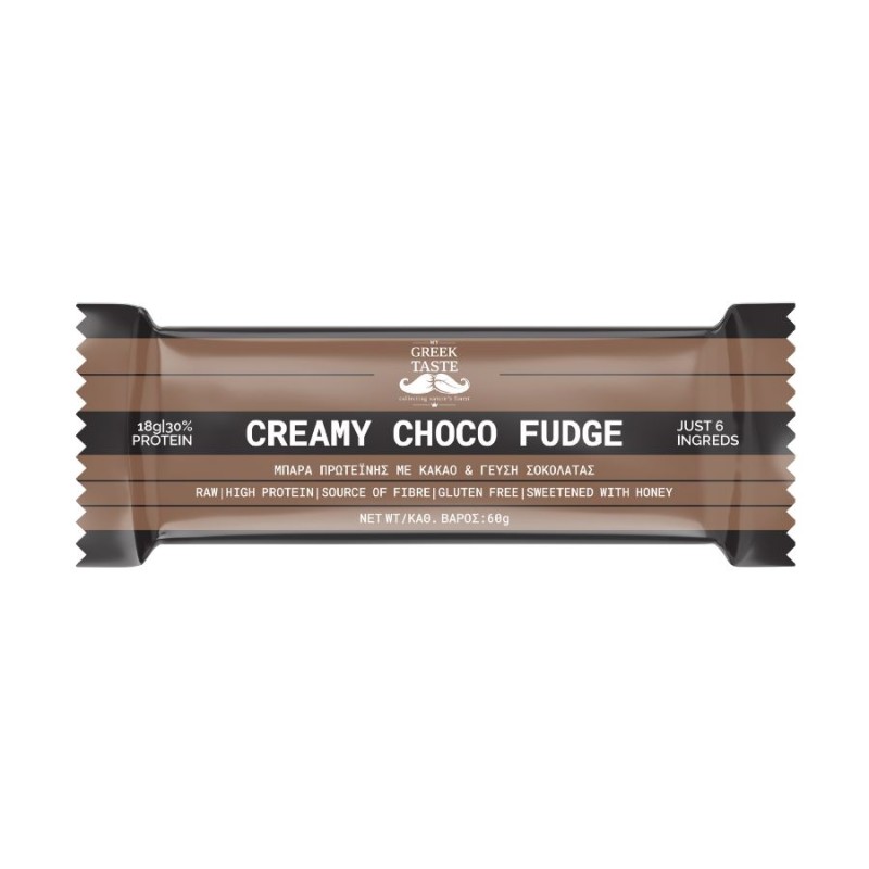 Protein Bar 30% with Cocoa and Chocolate Flavor Gluten Free myGreekTaste 60gr
