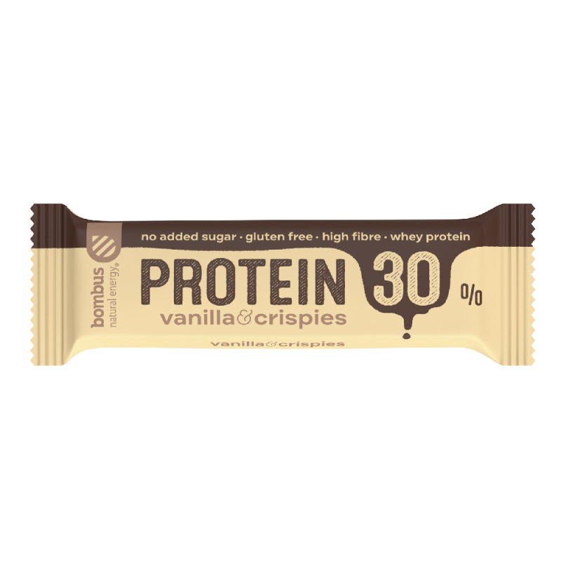 Raw Protein Bar 30% with Chocolate & Vanilla coating 50g Bombus Bombus